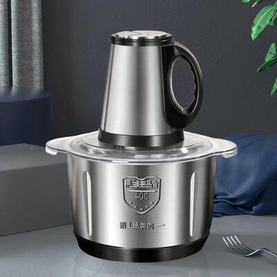 绞肉家机厨房饺馅不锈拌钢电动料理器打肉一组刀蒜蓉搅用碎菜料理