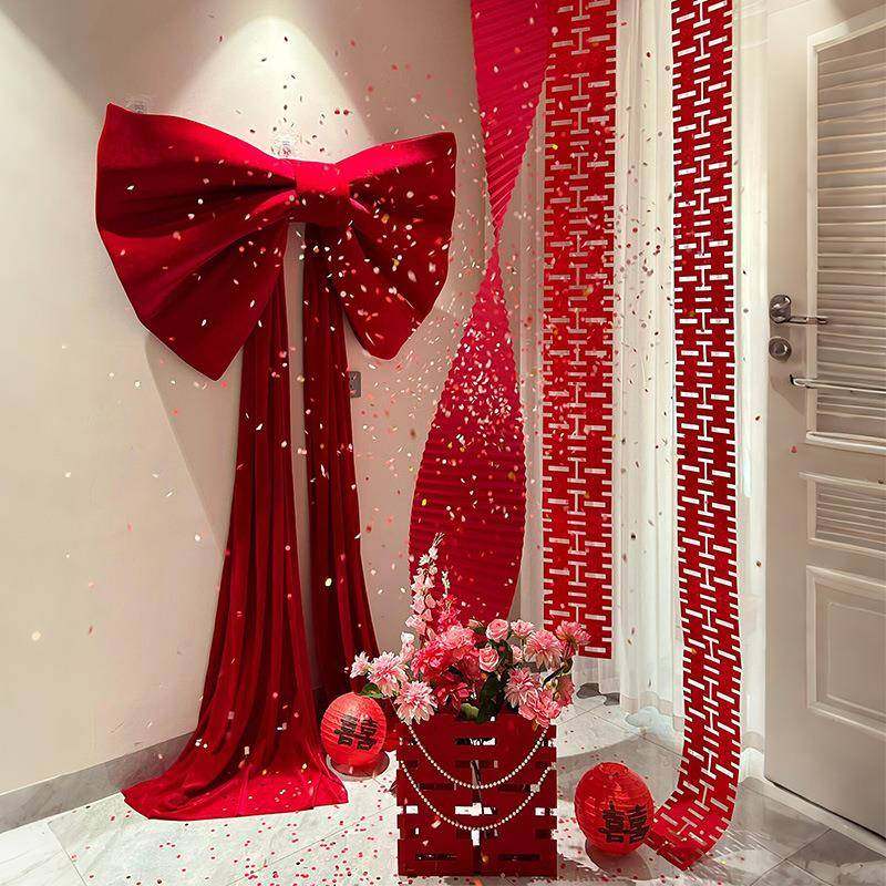 新款蝶结婚饰超大蝴背景墙婚礼场景布结置路引红丝绒装蝴超大红绒,节庆用品/礼品,陪嫁用品套装,淘宝优惠券,粉丝福利购,淘宝优惠卷