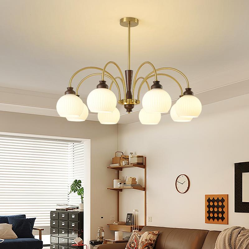 350新客中式吊灯主灯实木大气复厅古灯室具日式卧书房灯餐厅中古