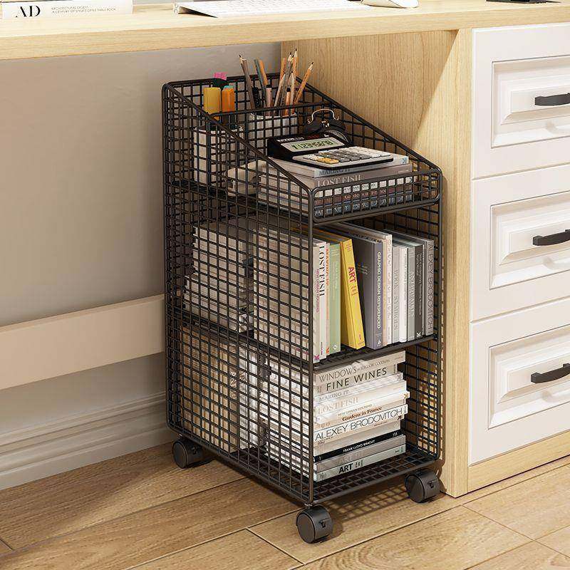 文件收JKQ纳架桌下架生置物可移动书带架轮桌边收纳落地式学简易,收纳整理,书桌收纳置物架,淘宝优惠券,粉丝福利购,淘宝优惠卷