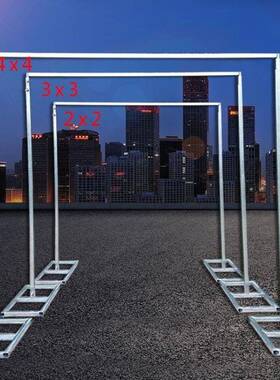 庆道具新款背景架伸缩架子加厚背镀VEM锌管纱幔景架幔布婚支撑杆