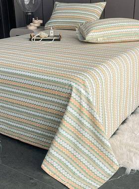 纯棉老粗布床单全j63520单单棉夏季件亚麻双人被单.