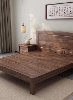 胡美胡桃木中式南SF-121#美桃木床双人床主卧室新1.8南米*2米轻奢