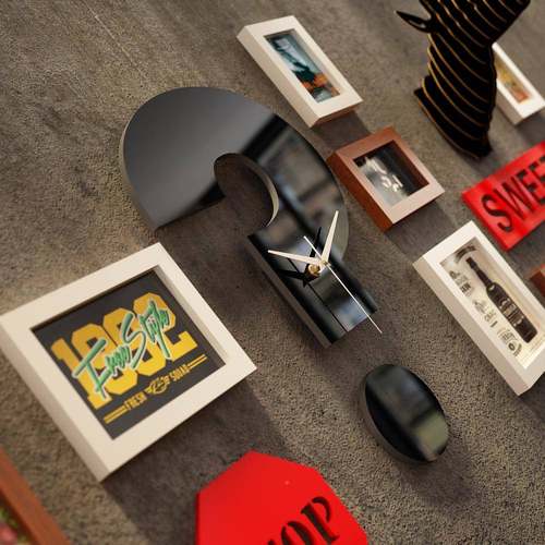 高2371分子_23工71业头风照片墙鹿表组合相框装饰画复古钟可换相