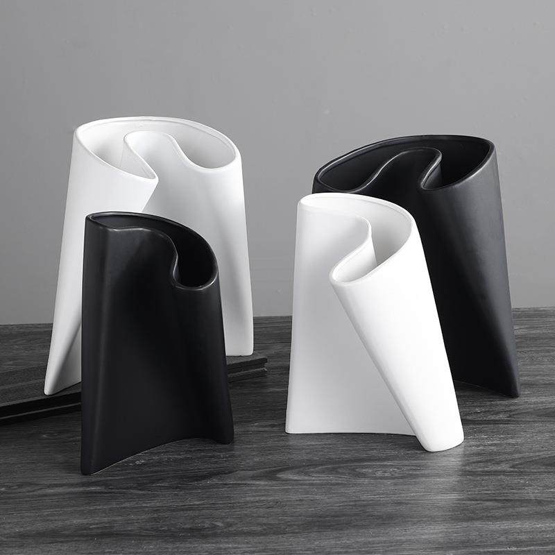 约现代简不MDF规则极陶瓷摆件简轻奢桌面插家居样板间艺术花花瓶,橡塑材料及制品,工业陶瓷,淘宝优惠券,粉丝福利购,淘宝优惠卷