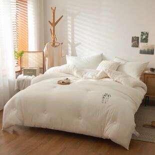 A类原棉棉被大豆JUG纤维被子厚被被冬子被芯礼纯色品加被