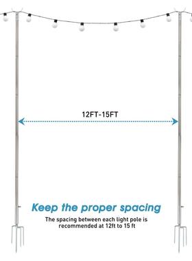 热锈006888销新品不支钢灯串支架杆节日串灯架杆