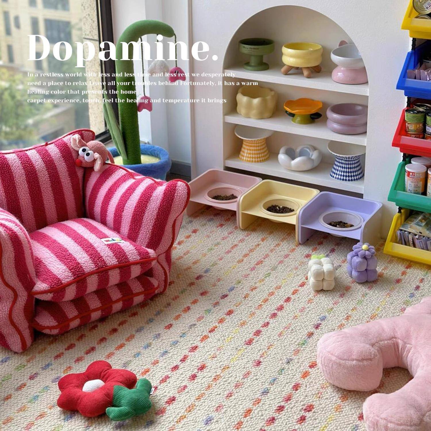 客地毯多巴胺儿童房卧室仿羊仿羊绒地绒毯地吸水软可柔厅擦洗床边