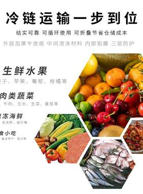 新型铝箔保温温纸箱铝珍HKO珠棉箔箱生鲜铝箔箱冷链铝泡沫箔保箱