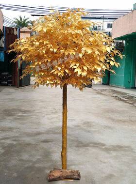 直销仿真小绿植金榕树紫色榕叶喜庆装饰绿植假树2米白榕