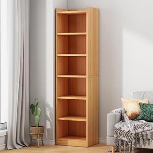简约客厅小型收纳柜子家用分层置物柜转角储物柜窄缝书柜书架落地