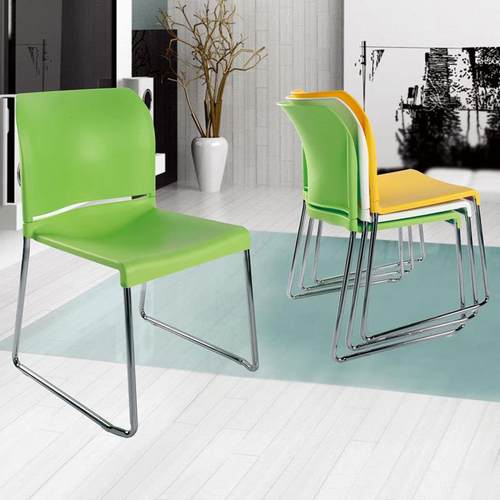 广东简易塑料电脑会议椅家用休闲洽谈椅学生座椅接待椅写字板餐椅