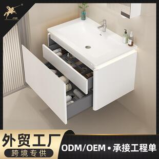 欧红志洗手池304不锈钢卫生间洗脸柜浴室陶瓷一体盆组合浴室柜