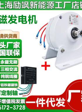 直销100W12v24v家用三相交流永磁同步发电机