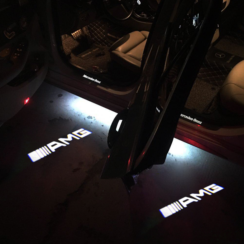 奔驰迎宾灯新E级E300L/GLC新C级C200L/C260L/新S级改装车门镭射灯