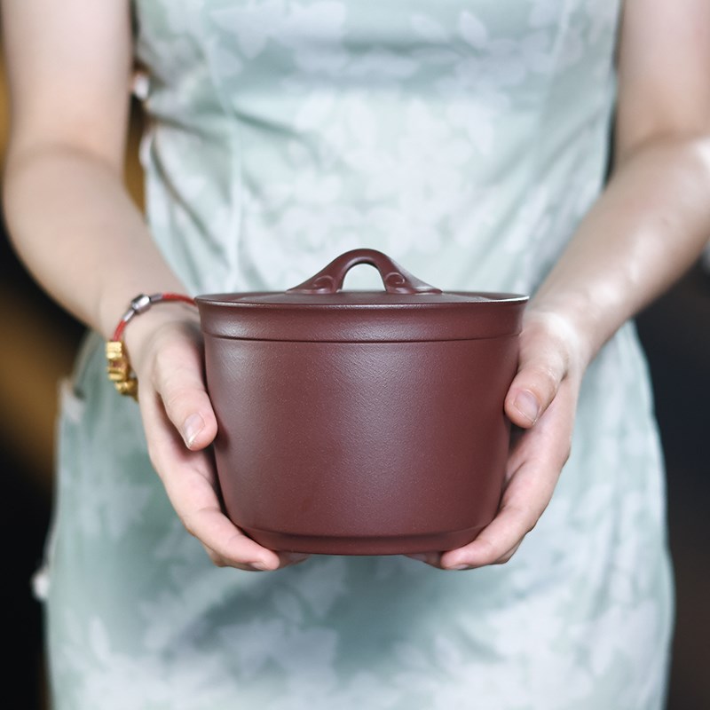 正宗宜兴原矿紫砂炖盅隔水炖煮燕窝冰糖雪梨家用无釉功夫汤盅瓦罐