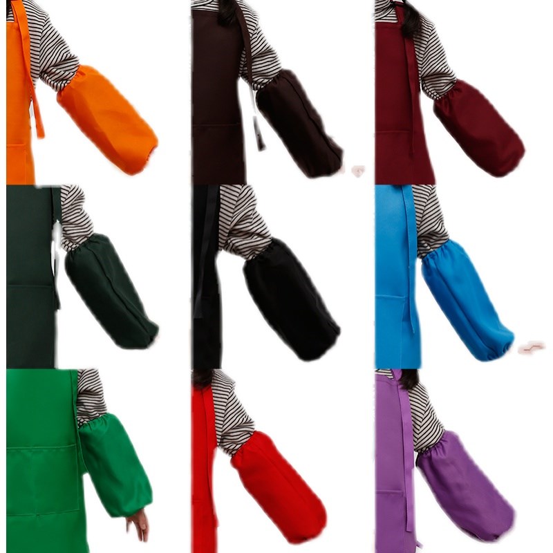 【儿童围裙搭配】同颜色同面料袖套男童女童防污耐脏套袖