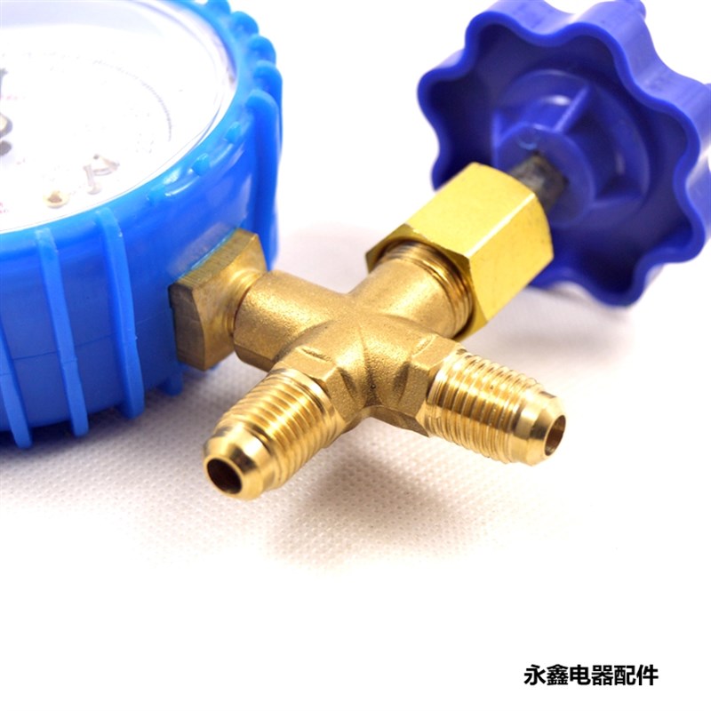 466冰箱空调 R22R134加氟表冷媒表雪种表加液压力表带管加氟套装