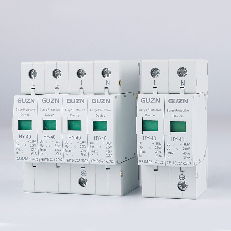 浪涌保护器220V家用避雷2P防雷模块电源光伏4P三相电涌KA开关厂家