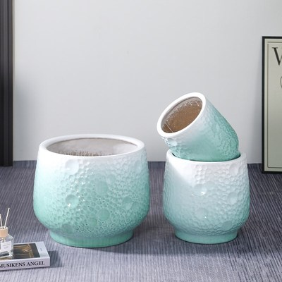 北欧陶瓷花盆家用室内落地种树大口径龟背竹柠檬树发财树绿植专用