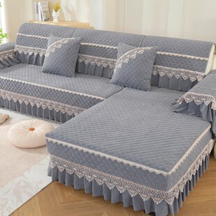 雪尼尔沙发套罩四季通用定制座欧新中式三坐一贵妃全包新款沙发垫