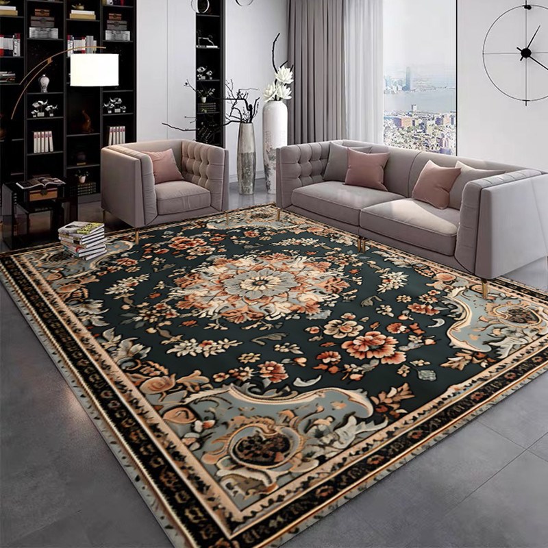 欧式古典地毯客厅高级轻奢沙发茶几毯耐脏防水别墅大面积卧室地垫