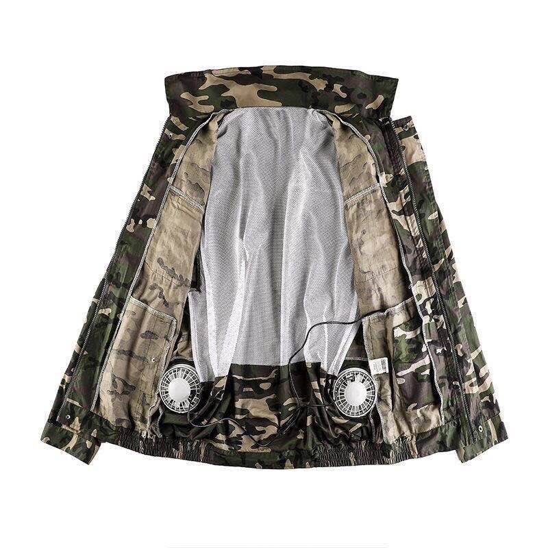 电焊工作服男带风扇的衣服焊工降温空调服男耐磨制冷充电户外夏季