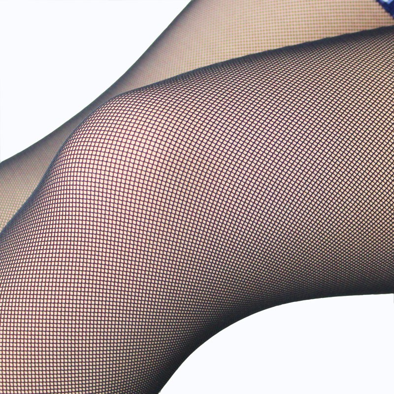 假透肉双层网纱打底裤女加绒加厚透肤裤网面网眼冬季黑色外穿长裤