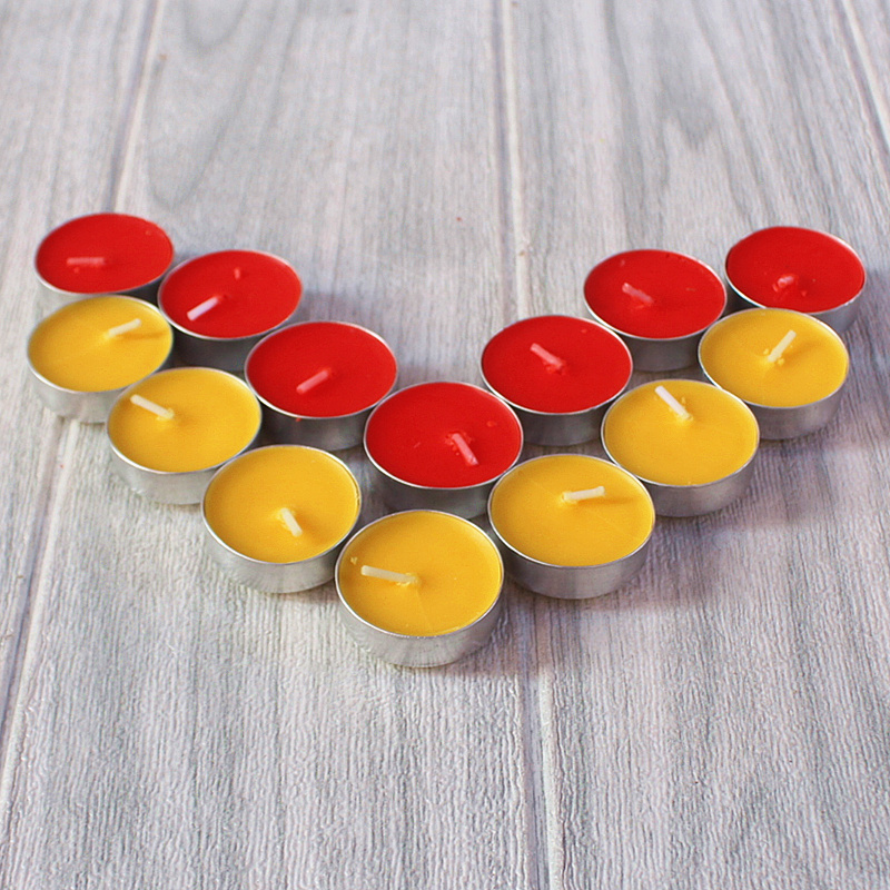 包邮4小时100粒酥油蜡烛节日浪漫惊喜喜庆茶蜡香薰蜡烛家用照明灯