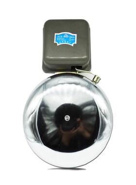 无火花外击式电铃 SHF-200mm白色8寸学校工厂车间上下班专用220V