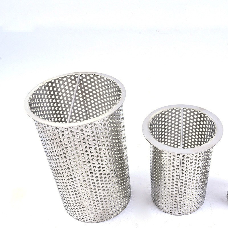 过滤网筒 金属过滤桶不锈钢过滤筒包边冲孔过滤筒304不锈钢过滤