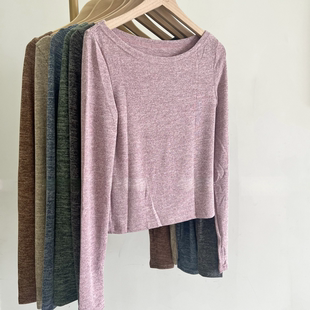 现代舞练功服古典舞蹈黑色粉色显瘦长袖上衣女形体服日常练功可穿