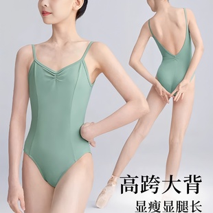 儿童芭蕾舞练功服高胯形体服女生吊带体操服女童成人舞蹈服形体服