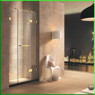 304不锈钢浴室门钢化玻璃淋浴房平开门式干湿分离隔断玻璃门沐浴