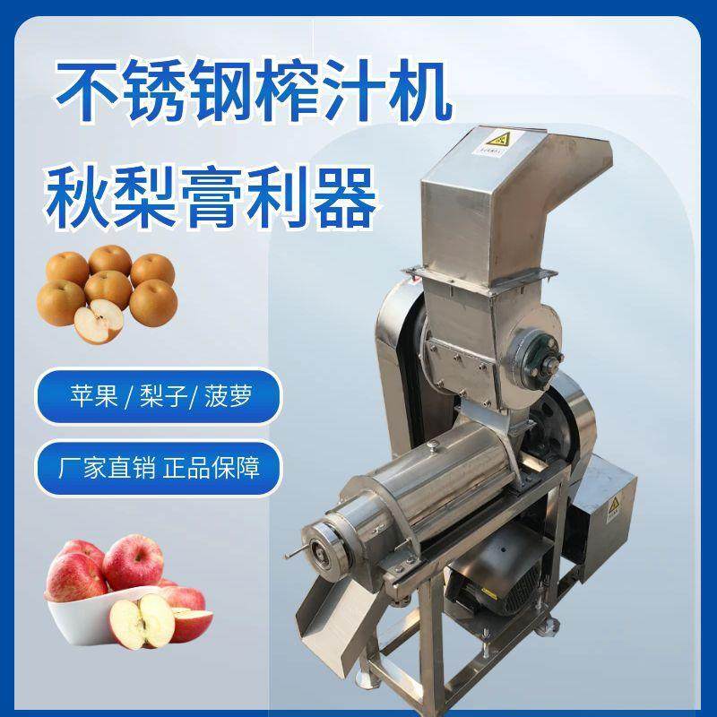 鲁强供应一吨枇杷饮料榨汁设备加工厂专用不锈钢破碎榨汁机