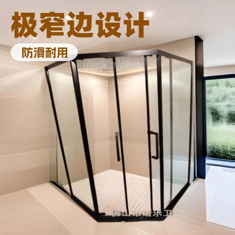 外贸批量工程极窄T字型隔断玻璃门推拉移门淋浴房沐浴卫生间一门