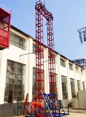 建筑工地双柱单笼物料提升机SSE160型垂直物料机上料提升机货梯