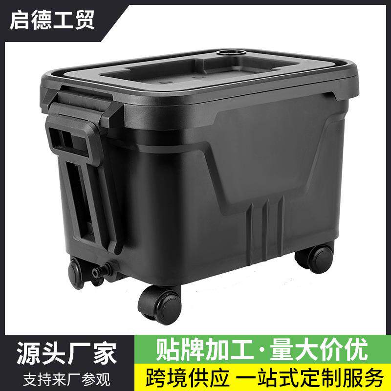 多功能移动水箱大容量车载水箱锂电洗车机家用无线移动拖轮带水箱