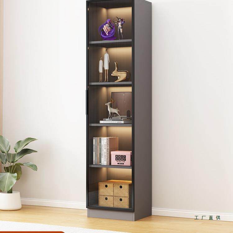 实木书柜一体整墙到顶新中式酒柜带玻璃门展示柜定制尺寸定做书