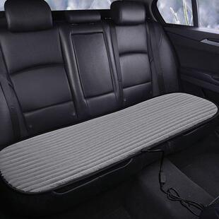 汽车加热座垫冬季毛绒保暖加热车坐垫冬季三件套后排三人12电热厂