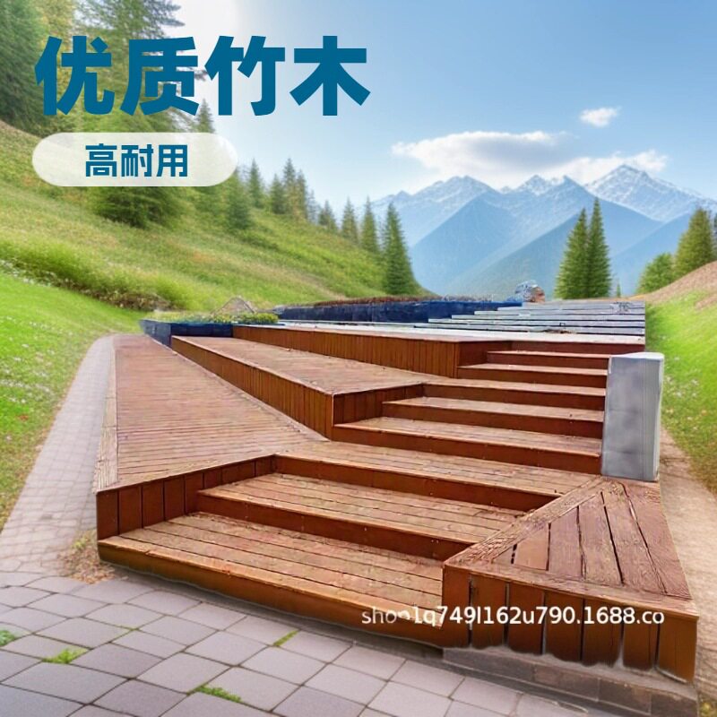 工厂直销竹木地板户外高耐重竹地板防腐庭院露台公园景区竹地板