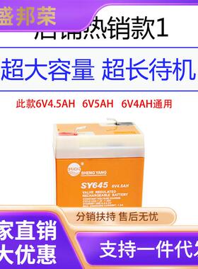 工厂直销6v5ah64晟电子秤450SY5之4SY捐蓄电池阳TZ通用伏吊唐电瓶