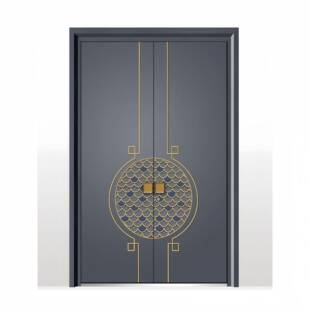 家用别墅型精雕铸铝门颜色尺寸可选嵌入式指纹锁防盗门入户门大门