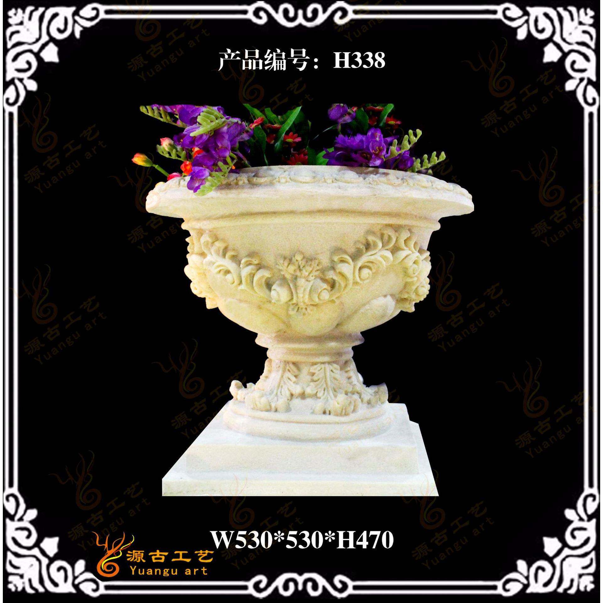 直销欧式砂岩花盆花钵绿化园林景观工艺品家庭创意盆栽花盆