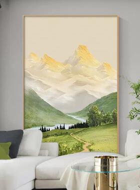 北欧al202304玄关挂画背有客厅装饰画风景背墙落靠地画沙发画山日