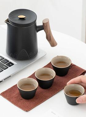 便捷套式茶旅行具IZC小装户外泡茶壶陶瓷茶杯客杯一壶四杯快可定