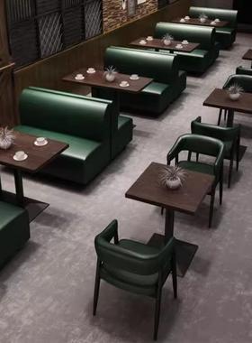 工业风餐酒厅卡座靠墙西沙40713复发古音乐餐吧馆清吧酒吧桌椅组