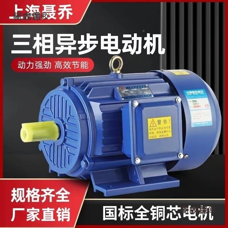 .上海聂乔0.75-705kw三异步电相机国标铜线电EGA机38V三相全铜麦