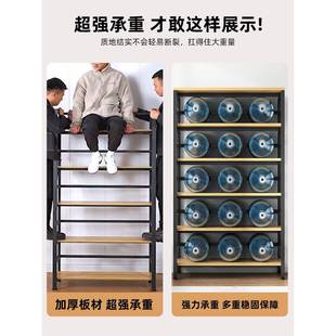 书落地储物铁架子钢木靠CJJ墙货架具收纳架家用多层书柜架玩艺置