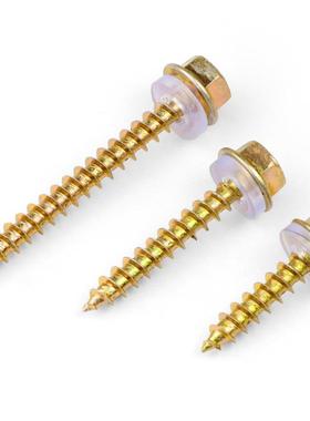 心外六角自攻螺丝螺尖34007尾法兰面自钉自钻丝钉带攻垫木螺丝M5